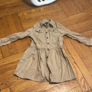 A tan Ralph Lauren polo dress for little girls size 6